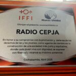 IFFI otorga reconocimiento a Radio CEPJA por su compromiso con las y los jóvenes de Cochabamba